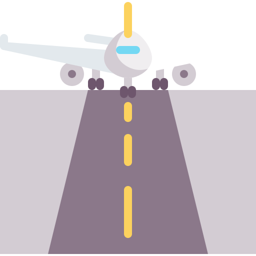 plane on runway icon